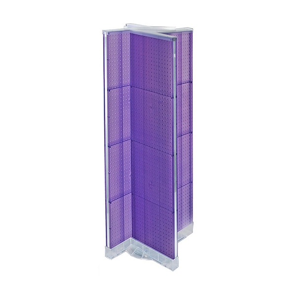 Pinwheel Pegboard Floor Display on Revolving Base. Spinner Rack Stand.